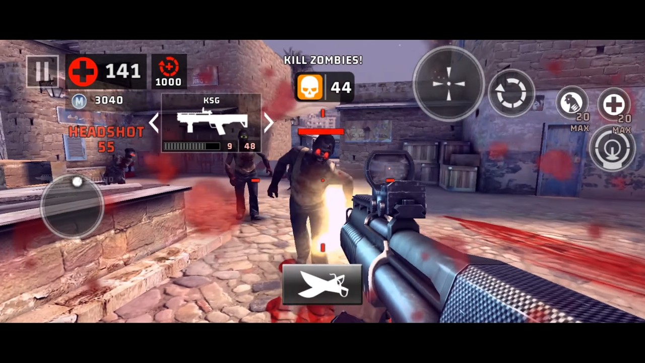 DEAD TRIGGER 2 GOLDEN JACKHAMMER VS KSG UNCUT ASSAULT MISSIONS WITH EVERY BOSS #dt2