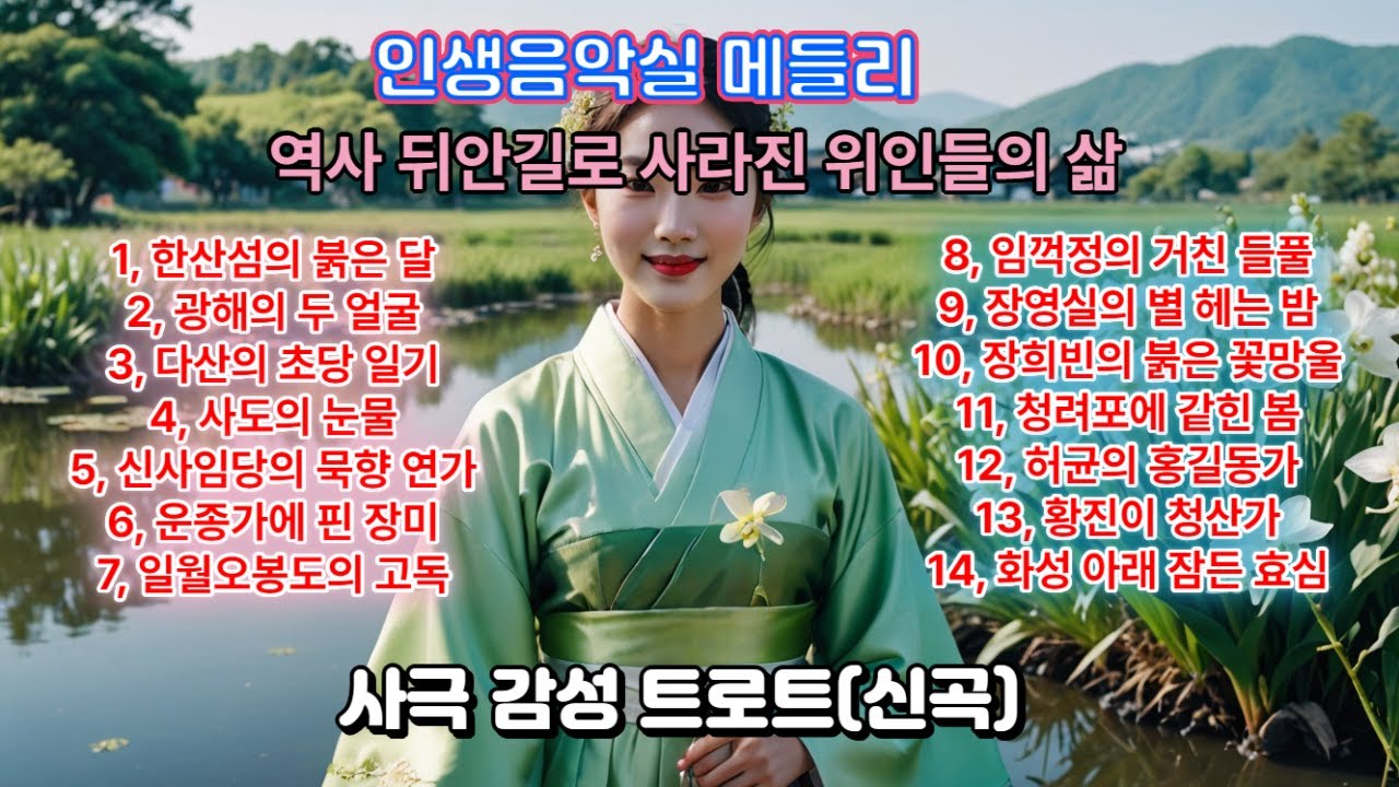 한산섬의 붉은 달 외14곡. #인생음악실 #신곡 #K-POP#감성 트로트#인기트로트#트로트#신곡추천#5060음악#신곡추천 #사극풍트로트 #전유진 스타일#5070음악 #미스트롯