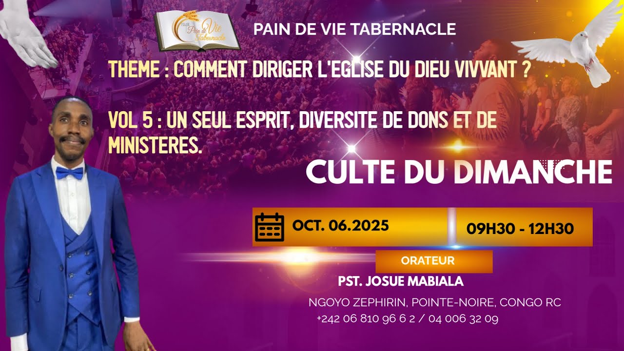 Un seul Esprit, Diversité de dons et de ministère | Pst Josué MABIALA | 05 Octobre 2025