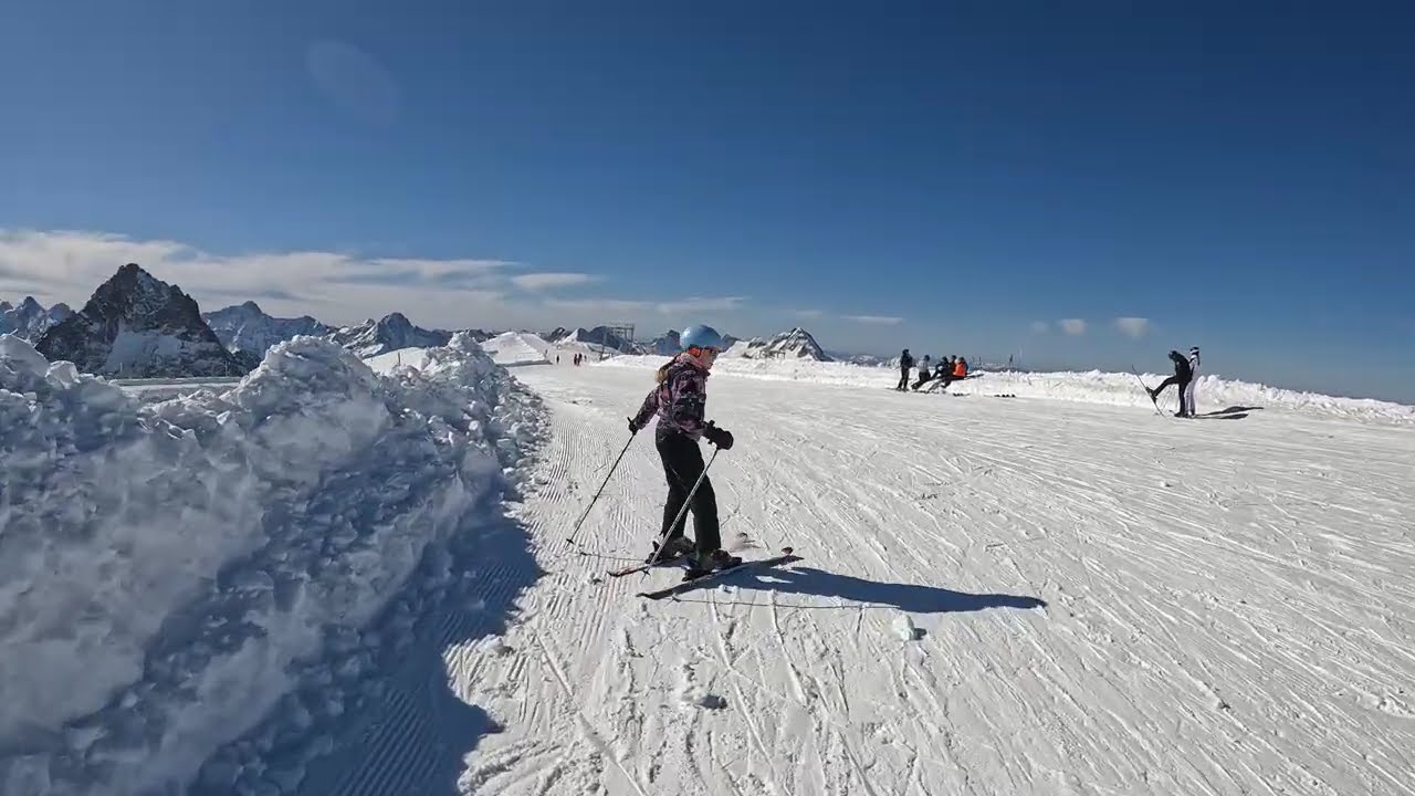 Spectacular French Alps Snow Walk - Top of Les 2 Alpes French Alps in Mar 2025
