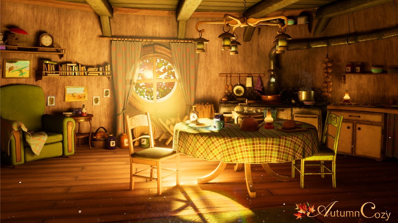 COZY TREEHOUSE KITCHEN AMBIENCE: Bubbling Stew, Birds Singing, Liquid Pouring