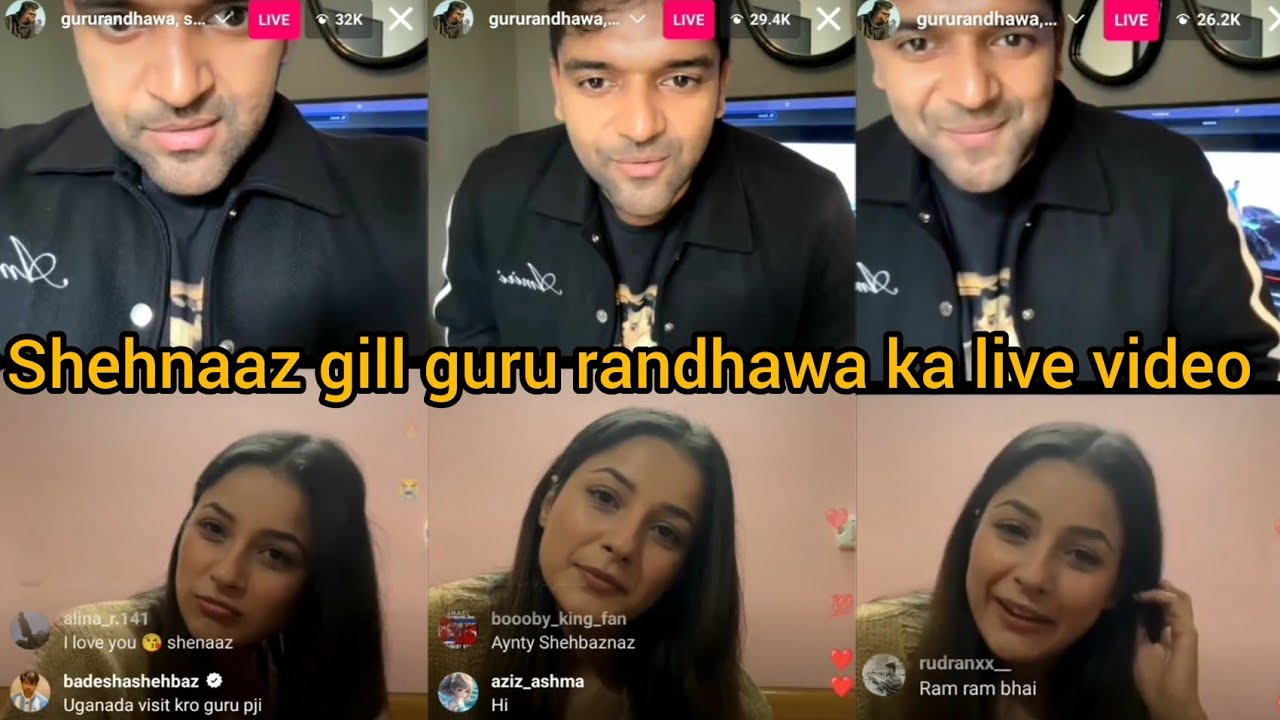guru randhawa aur shehnaaz gill ka Frist live video #sidnaaz