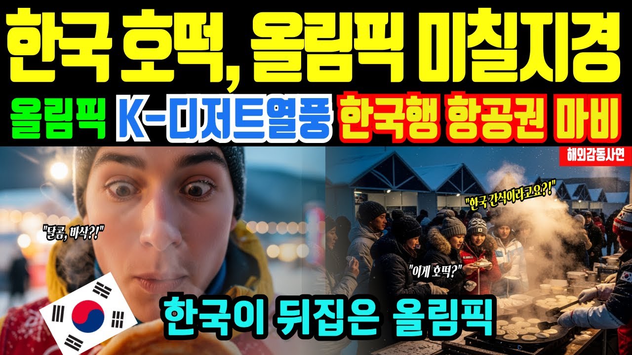[해외감동사연] 올림픽 한국호떡에 초토화 유럽은 K-디저트에 미칠지경, 한국 초대박 밀라노 호떡열풍 난리나