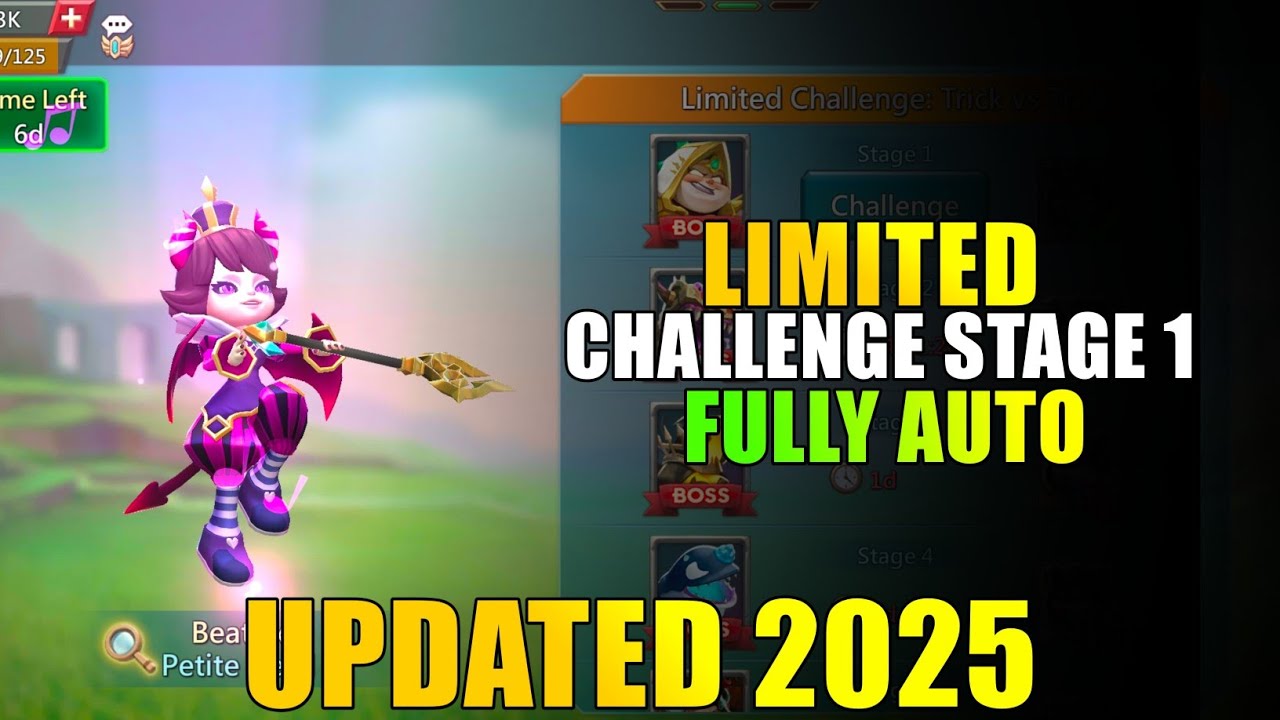 Petite devil Limited challenge stage 1 Auto|Trick vs Trick Limited challenge stage 1 - Lords Mobile