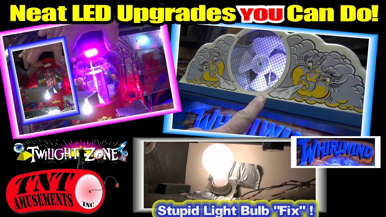 #1634 Williams WHIRLWIND & Bally TWILIGHT ZONE Pinball Mods you can do! - TNT Amusements