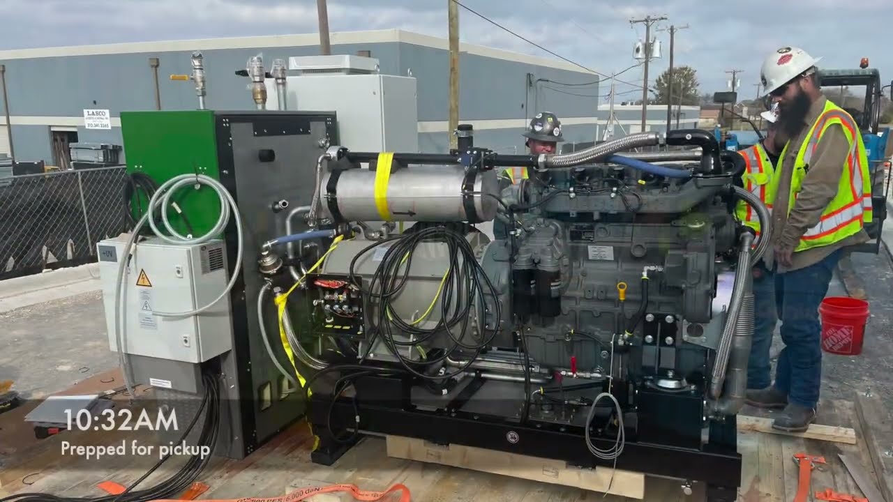 White Harvest Energy - Unloading the 2G Energy GBox (60kW) in Round Rock TX