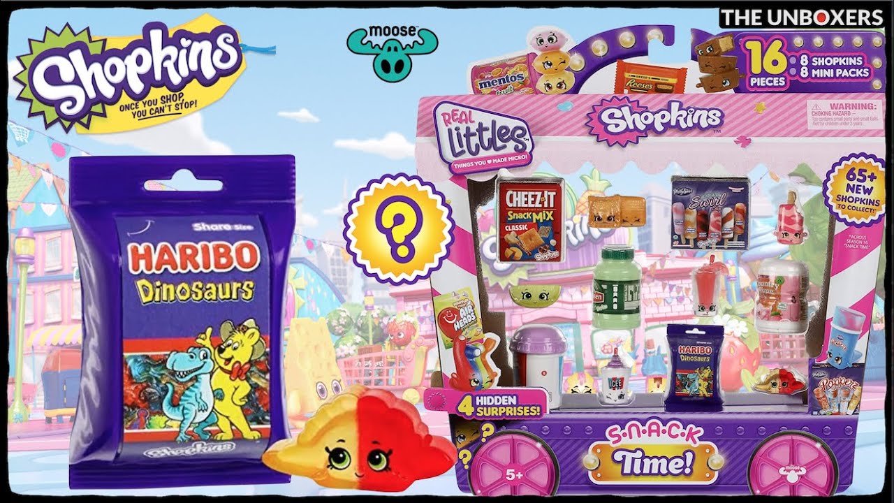Shopkins Real Littles SNACK Time, коллекционный набор из 16 предметов