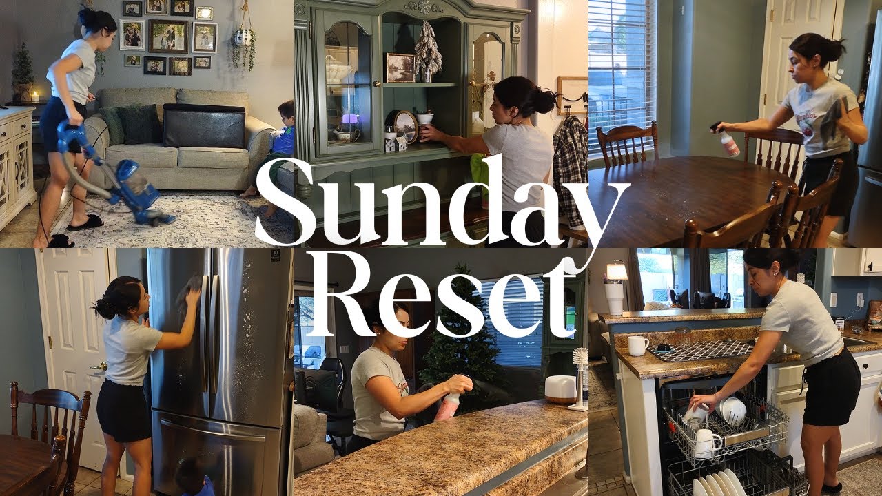 SUNDAY EVENING HOME RESET | Deep Cleaning My Home + Easy Dinner