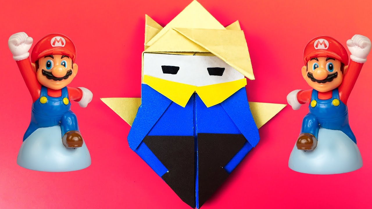 Учебник оригами 🟩 Король Олли из Супер Марио 🟩 Супер Марио Кинг Олли 🟩 Supermario King Olly