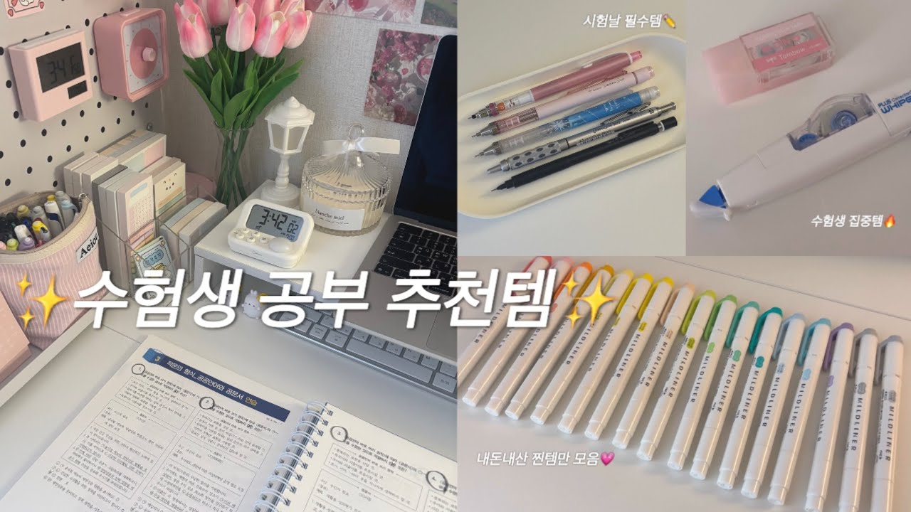 ✨수험생 필수템✨ 공부 효율 200% 올려주는 내돈내산 필기구 추천 모음✏️ | 실패 없는 찐 문구템 추천 