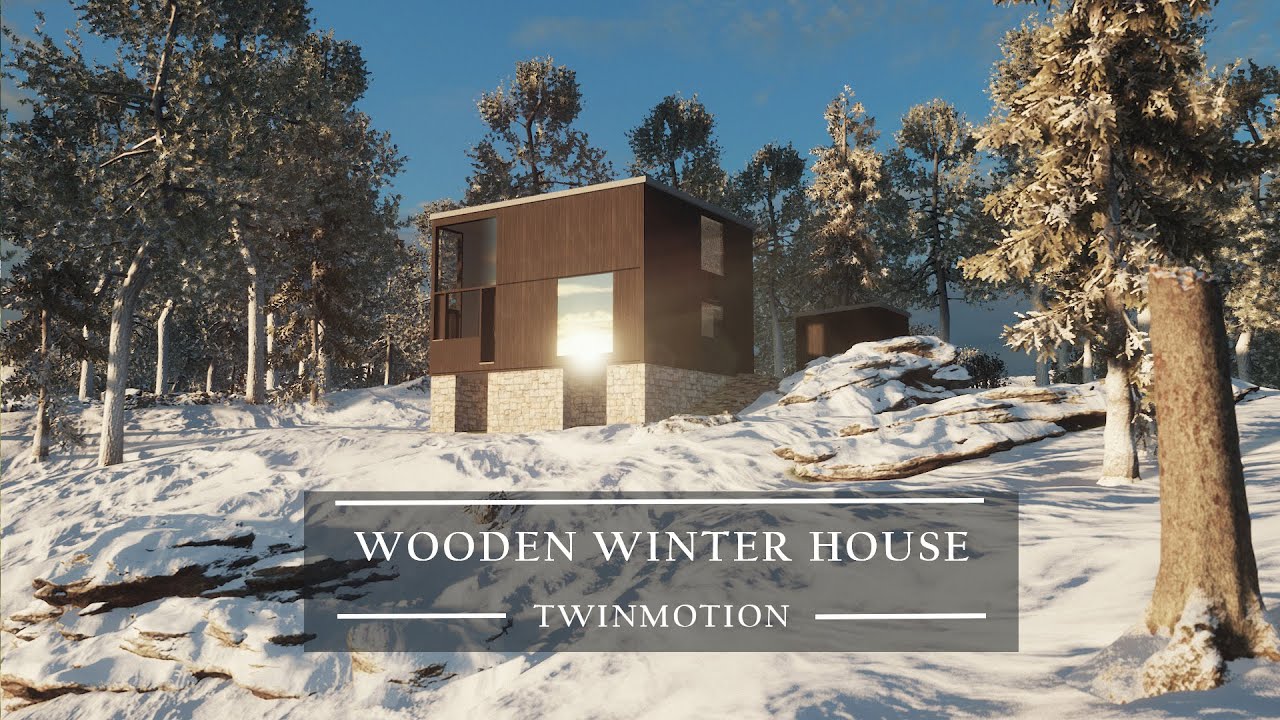 Winter Wooden House | TWINMOTION archviz