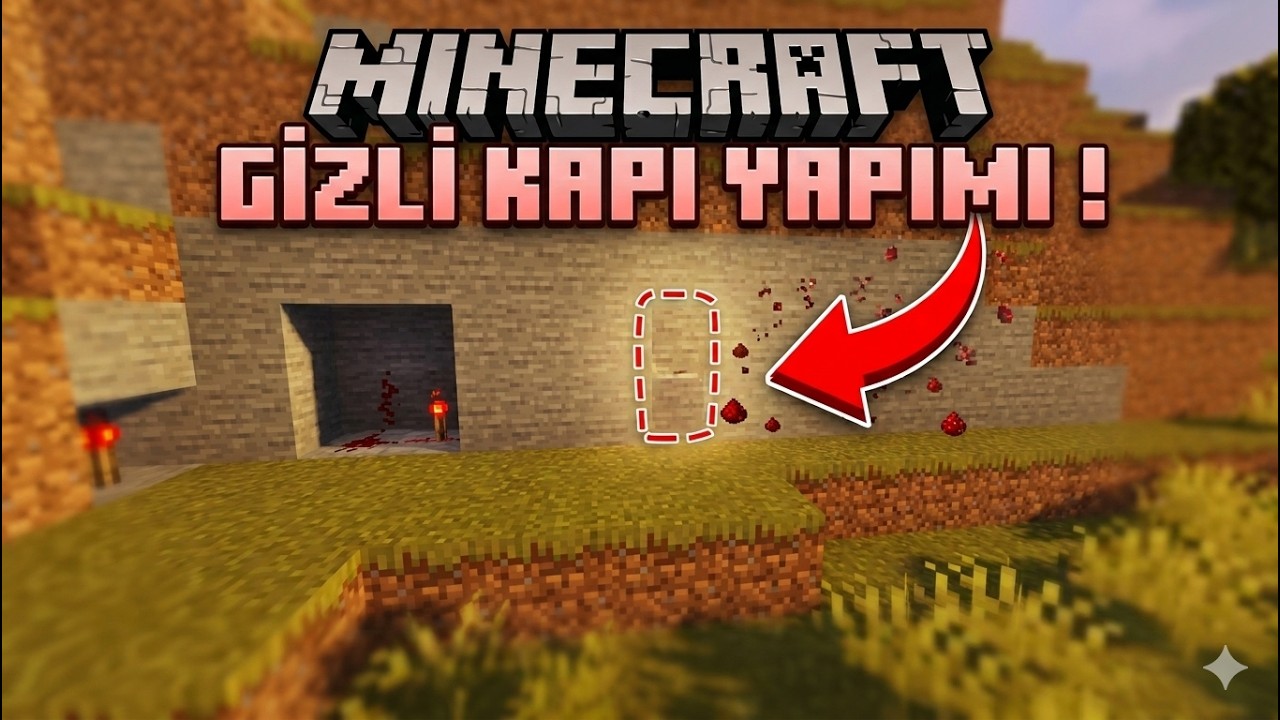 Minecraft - Gizli Kapı Nasıl Yapılır ? (Mod'suz) / Minecraft - How To Make A Hidden Door