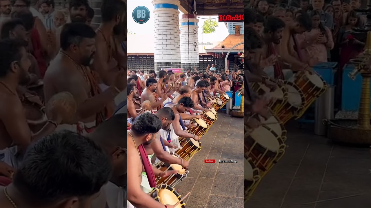 Chenda Melam | Poornathrayeesa Temple | Kerala Chenda Melam 💥| Panchari Melam | #trendingnow #trend