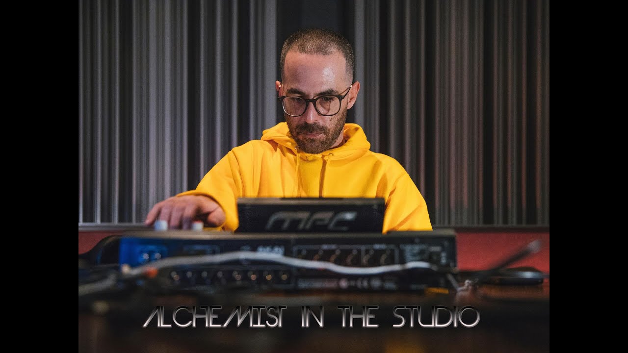 Producer Alchemist in the Studio making Classic Hip Hop Beats!