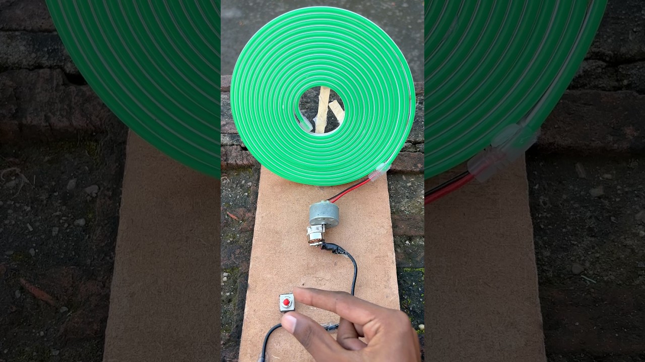 Generating Power for Neon LEDs with a Mini Drone Motor