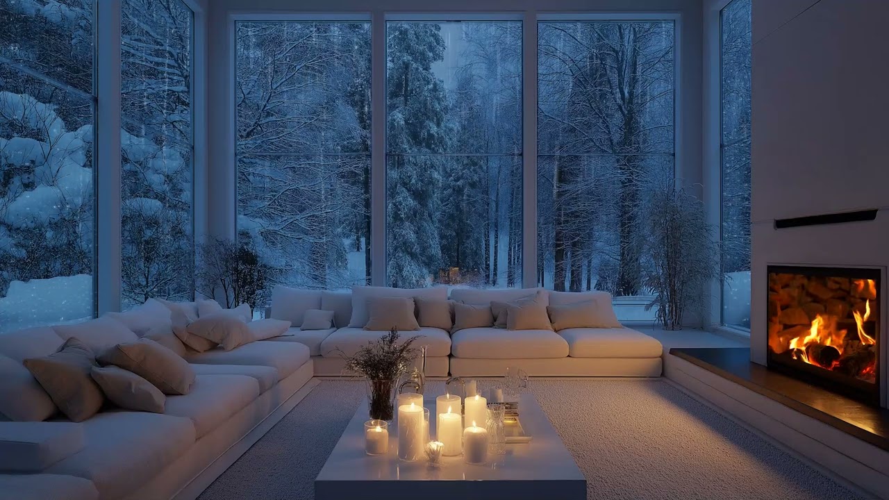 🎷 Cozy Rainy Night Living Room Jazz | Smooth Piano for Deep Sleep & Relax