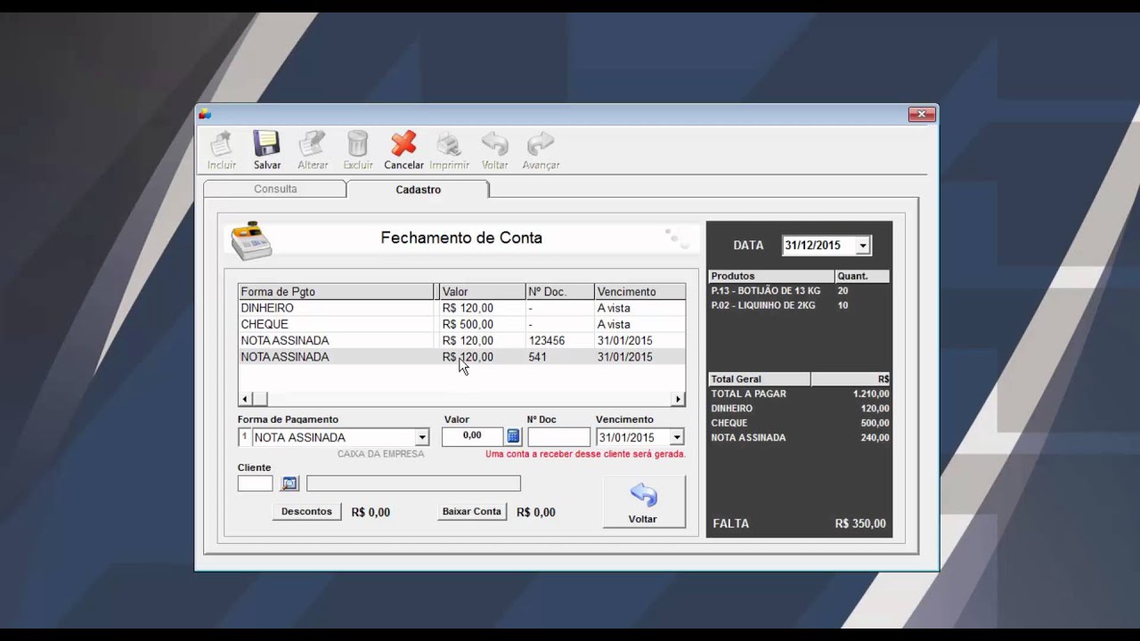 Software Disk Gás - Acerto de Contas com Motoristas