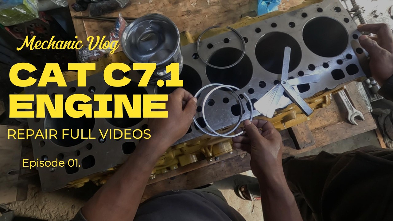 Cat 323D3 Perkins Engine Model C7.1  assembly full video part 1 #1million