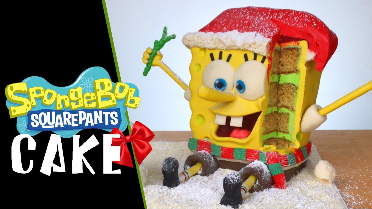 100% Edible FESTIVE SpongeBob SquarePants CAKE for Christmas!