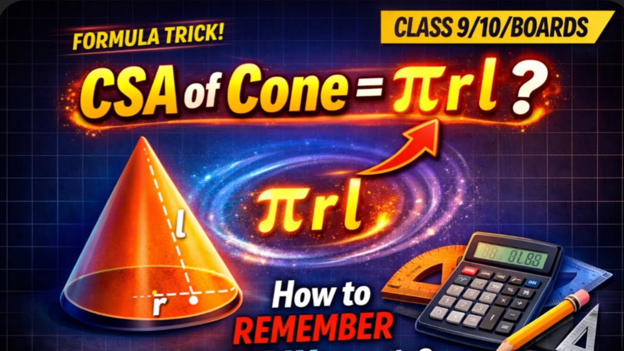 📚Curve surface are of Cone ?? Class 9 class 10 #class10 #ytshorts #exampreparation 