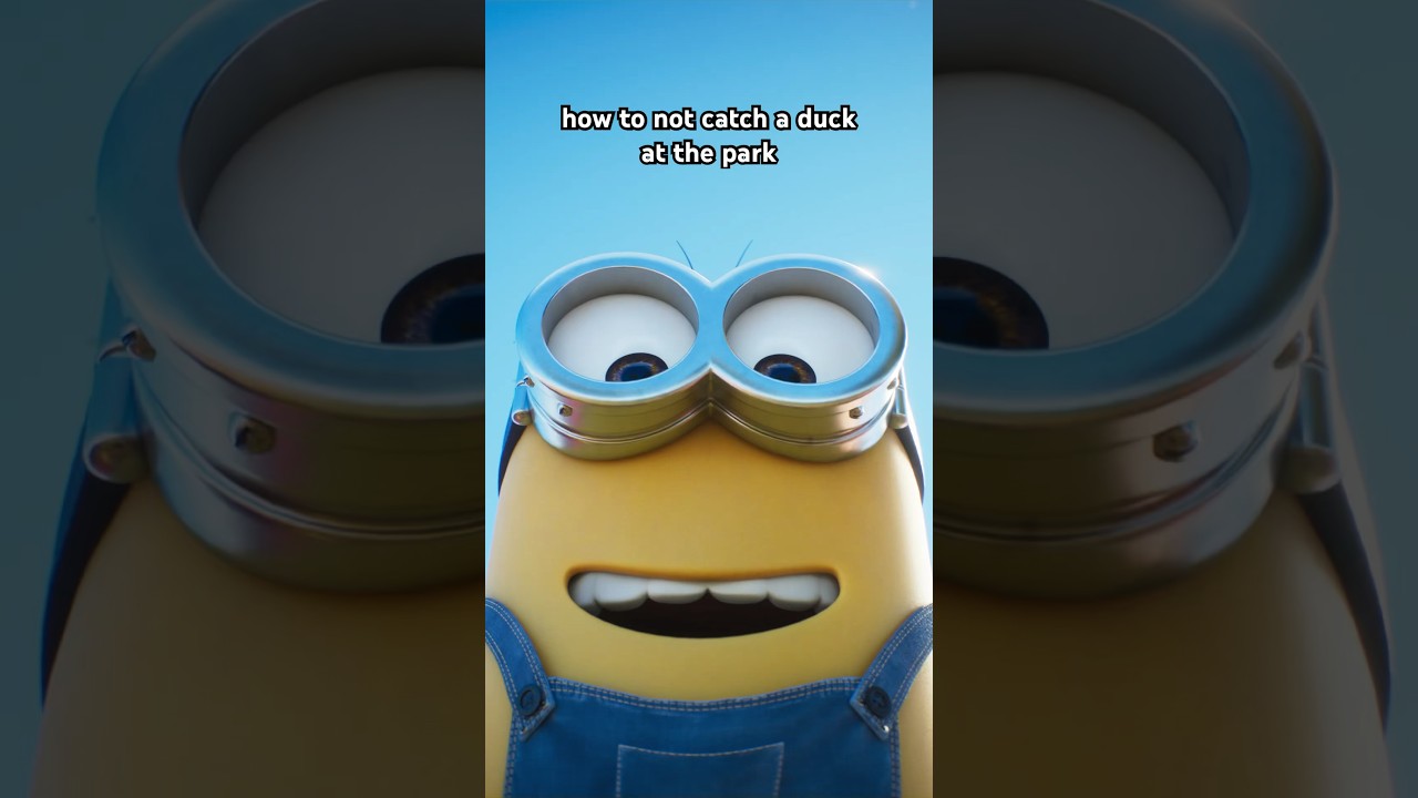 Chasing Illumination&rsquo;s new guy 🦆 #MigrationMovie #Minions #Illumination #Shorts