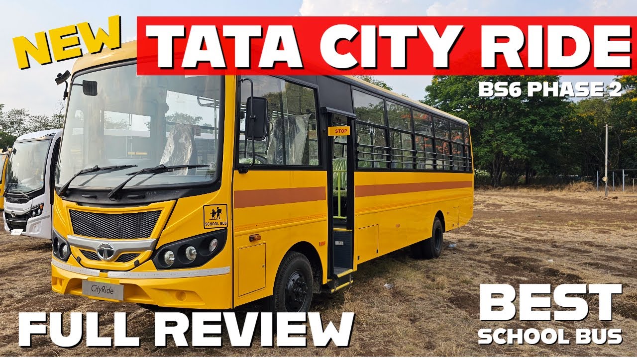 New TATA acgl city ride school bus | BS6 EBD Phase2 | detailed walkaround and review 