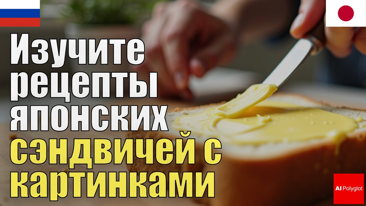Изучите рецепты японских сэндвичей с картинками. | Практика аудирования | c хираганой | словарь