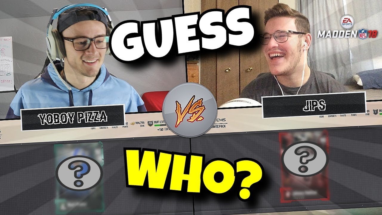 MADDEN 18 GUESS WHO FT. YOBOYPIZZA! (MADDEN 18 MINI GAME)