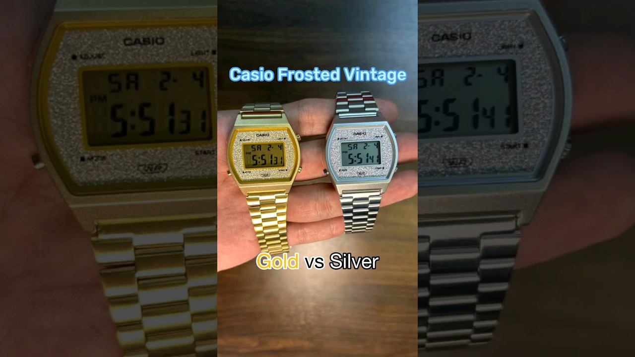 Casio Vintage Frosted Dial B640WDG-7 and B640WGG-9 Watches😍 #casiomalaysia #casiovintage #casiowatch
