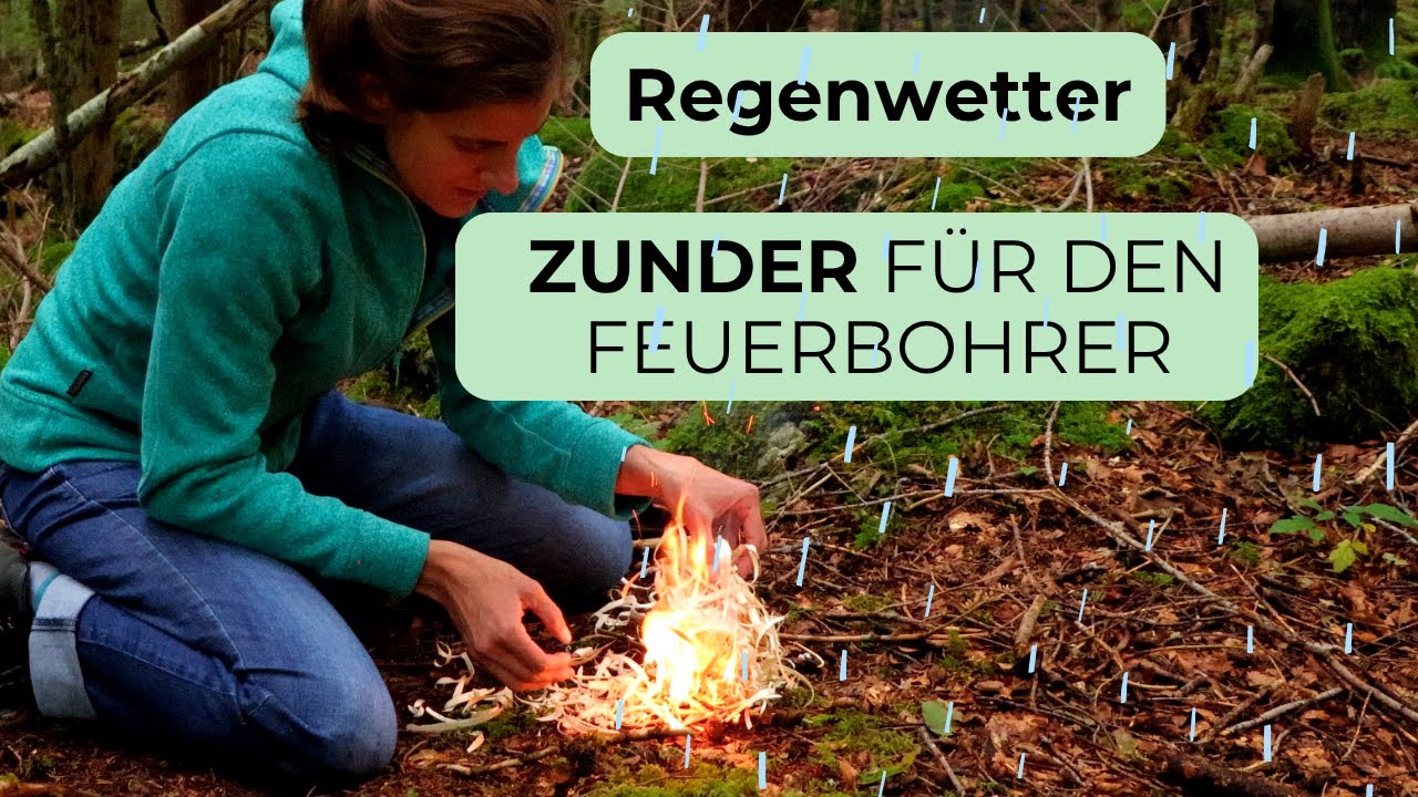 Genialer Zunder für den Feuerbohrer? - Wenn (fast) alles nass ist!
