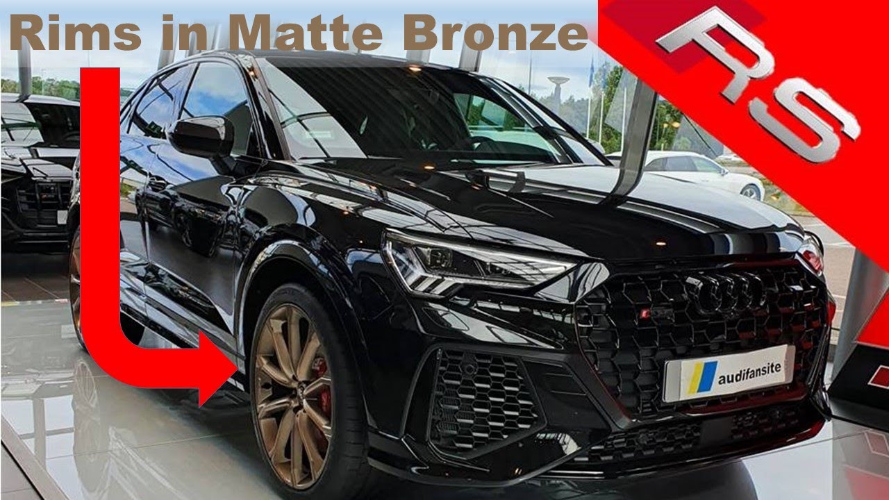 2022 Audi RSQ3 Sportback 400hp in Myth black with Bronze colored rims and black optic -best spec?
