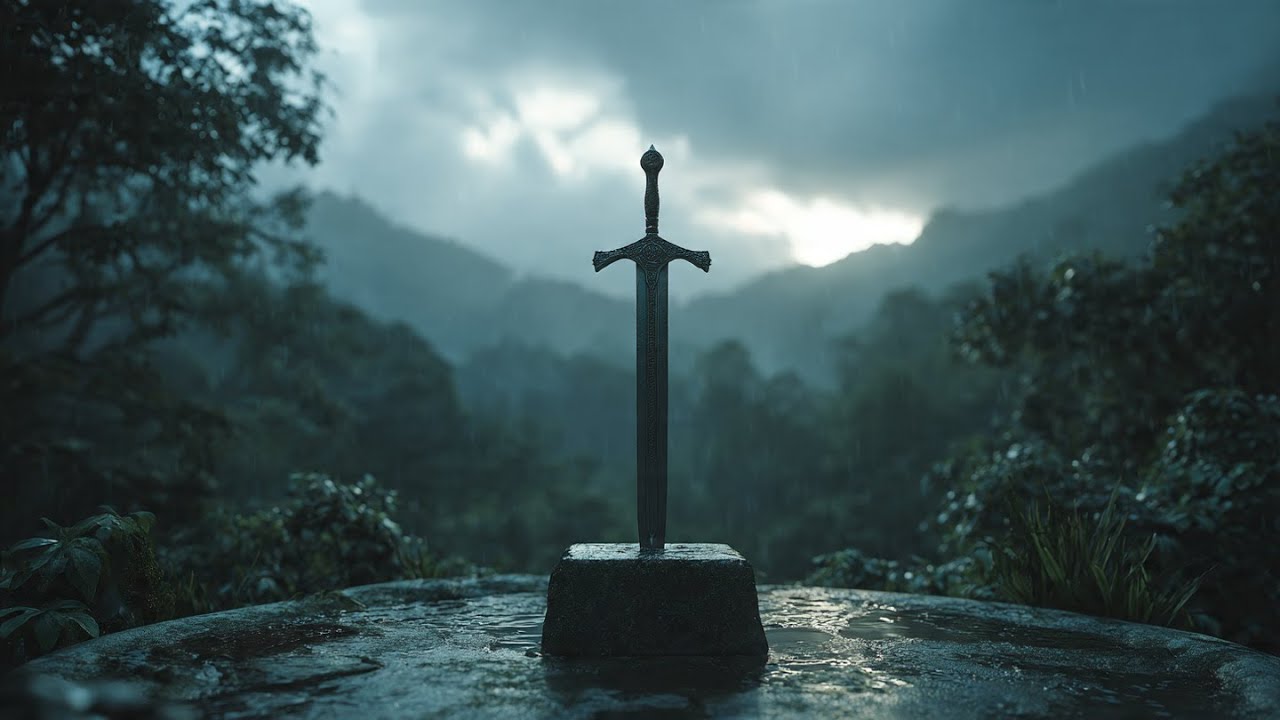 Mystic Blade in the Rain | Dark Medieval Forest Fantasy Ambience