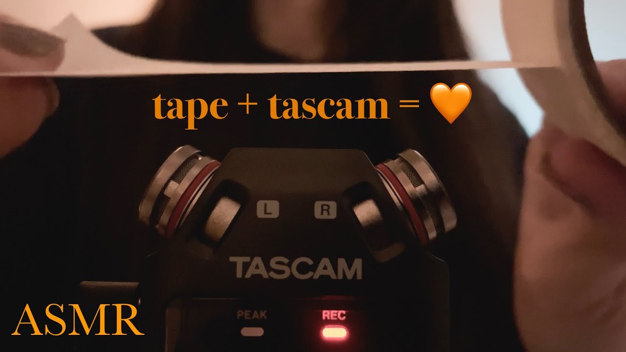 Tingly ASMR 🎧 Sticky Tape Sounds | Peel off, brush & remove | 🎙️ Tascam (No Talking) 💗