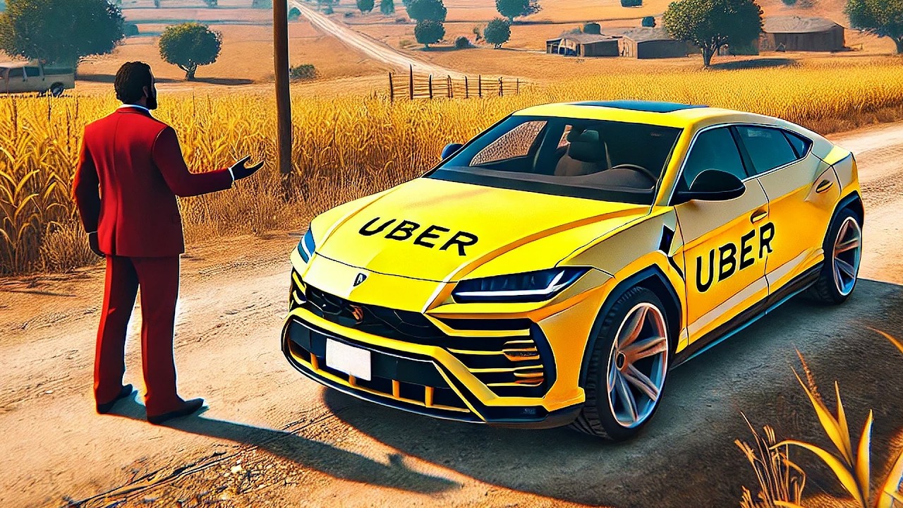 SOFER de UBER cu LAMBORGHINI URUS in GTA 5! *24 de ORE*