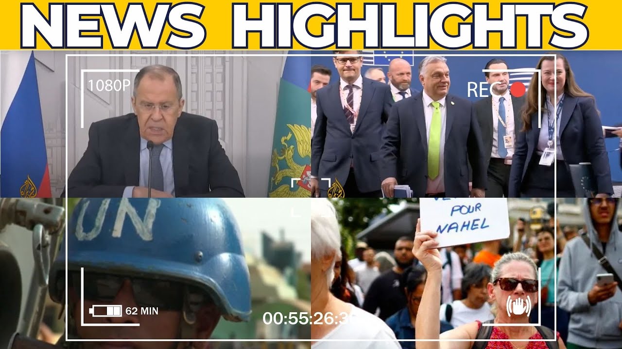 Russia's Lavrov on Wagner - France police shooting - UN peacekeepers in Mali | Al Jazeera Headlines