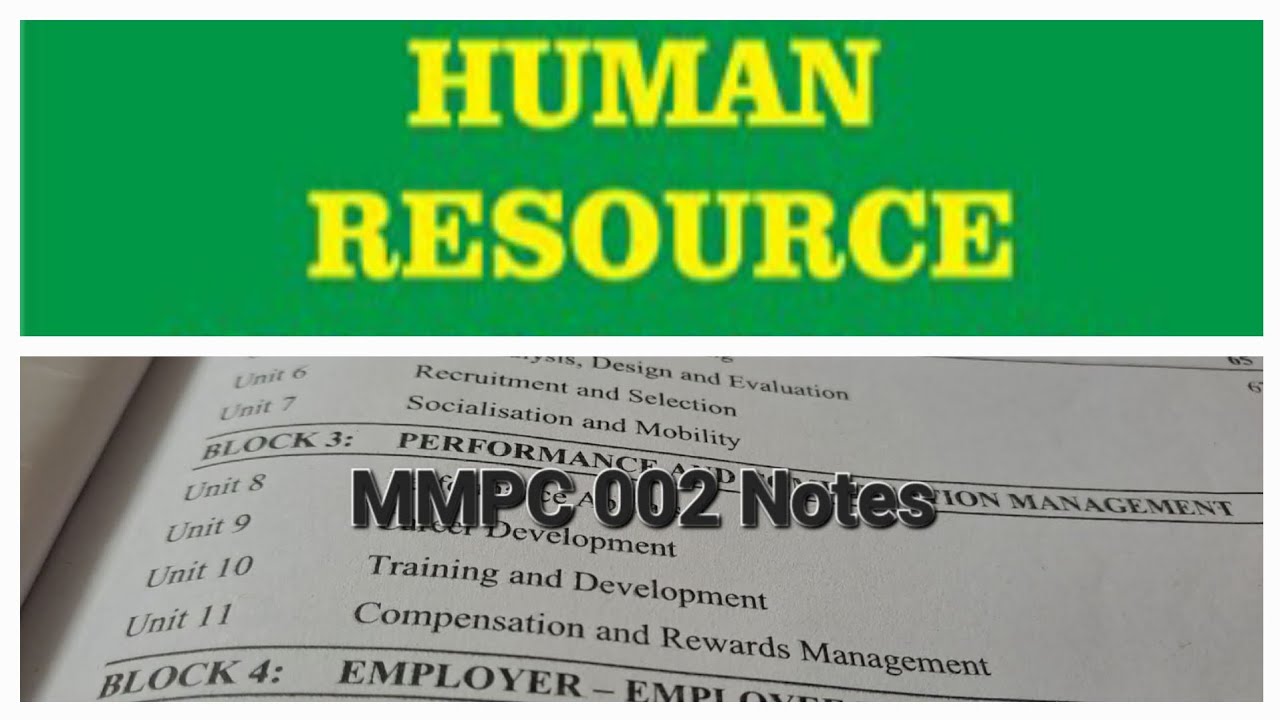 | MMPC 002 | Human Resource management hand written important questions | Notes | IGNOU |