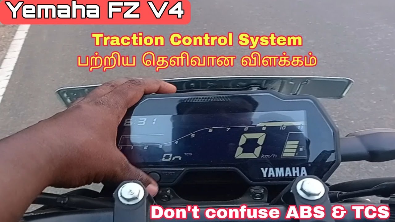 Traction Control System (TCS) explained in Tamil || Yemaha FZ V4 | ABS and TCS working principle