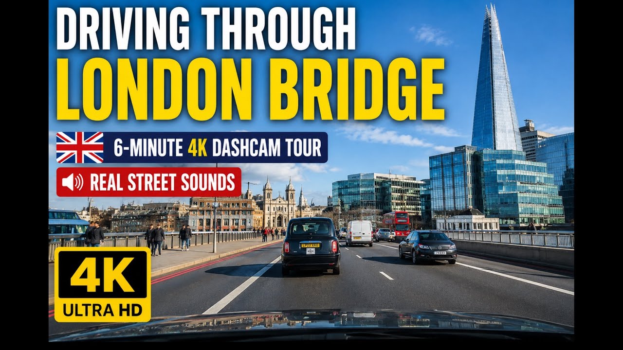Driving Through London Bridge 🇬🇧 | 6-Minute 4K Dashcam Tour | Real Street Sounds