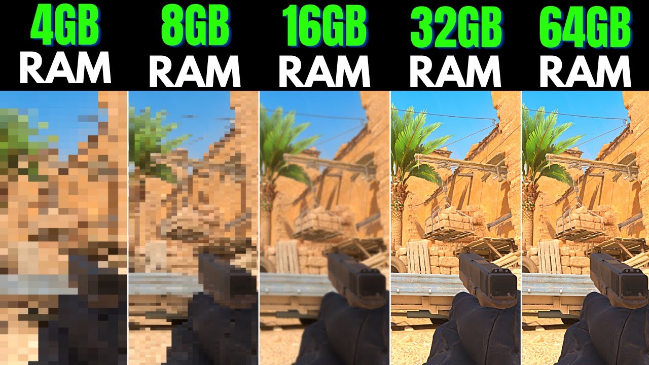 Counter-strike 2 Csgo2 2gb ram 4gb ram vs 8gb ram vs 16gb ram vs 32gb ram