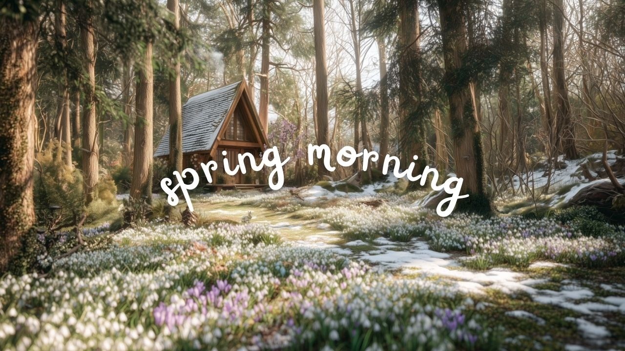Spring Morning Ambience in the Forest 🌸 Birds Singing, Snow Melting & Sunshine