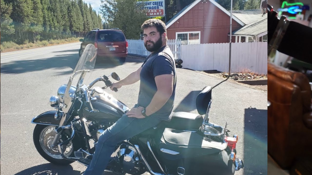 Tall rider modifications on a Harley Road King