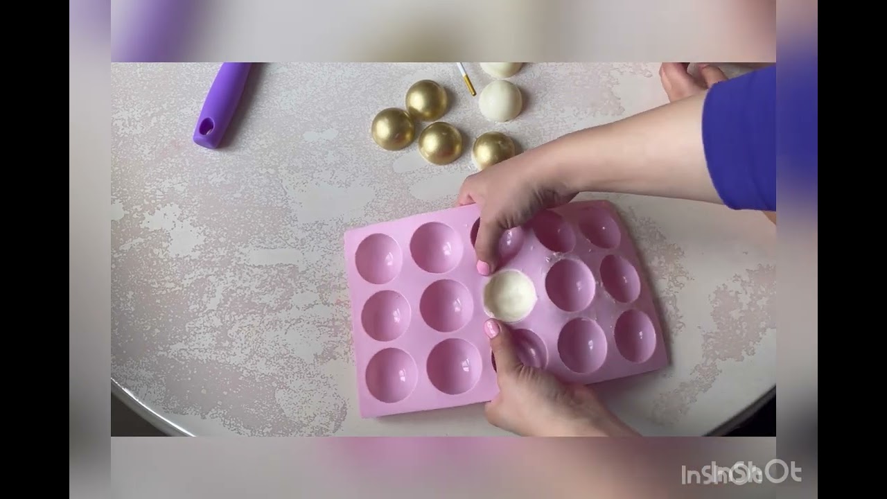 درست کردن گوی شکلاتی و دو روش برای رنگ کردن گوی ها