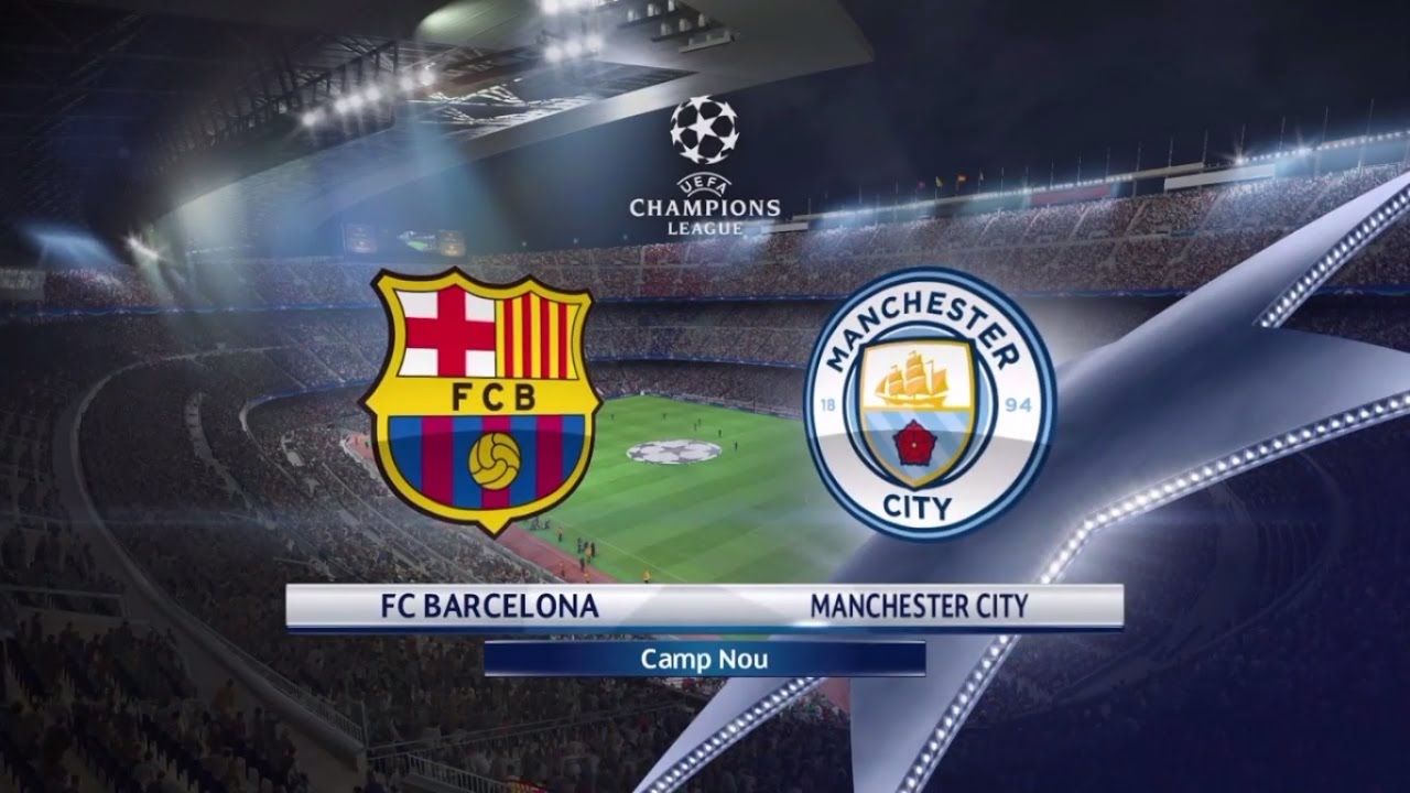 PES 2017 FC BARCELONA VS. MANCHESTER CITY UCL Match 