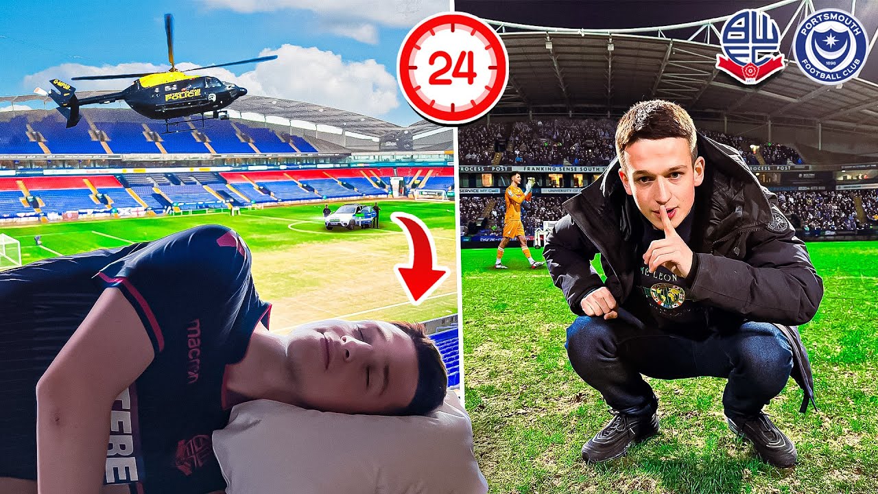 i SLEPT OVERNIGHT at a Football Stadium… SPOTTED!