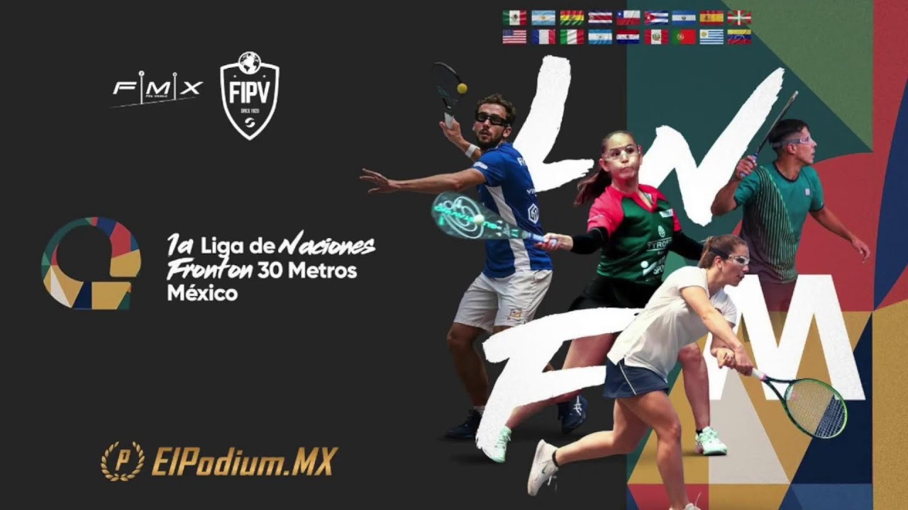 SEMIFINAL. Liga de Naciones de Frontón 30 mts. Argentina vs México. Paleta Goma Masculino.