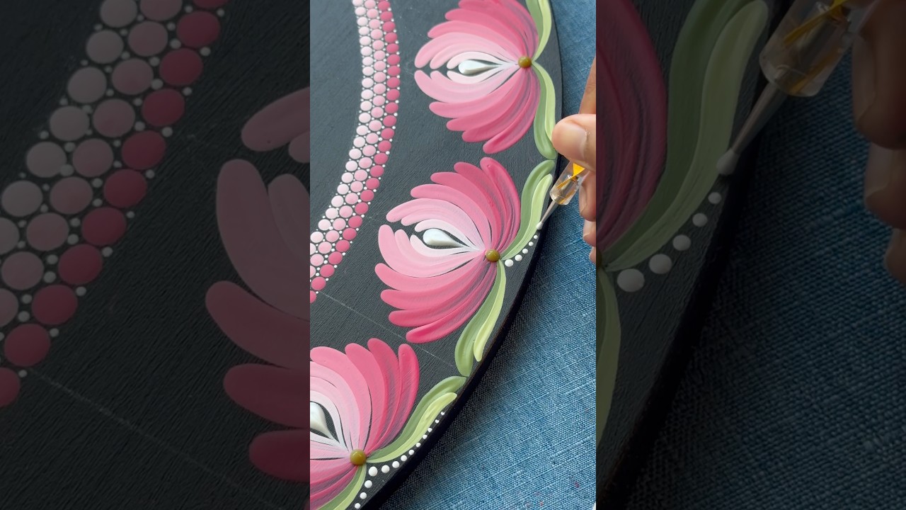Floral pattern with Satisfying and realxing brush strokes mandala art lotus design #mandala