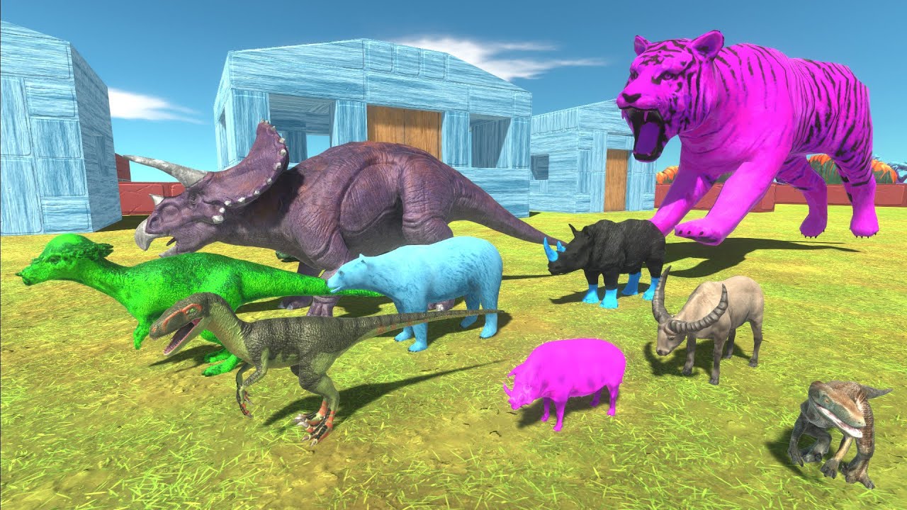 Escape from CRAZY PINK TIGER Map No6 - Animal Revolt Battle Simulator