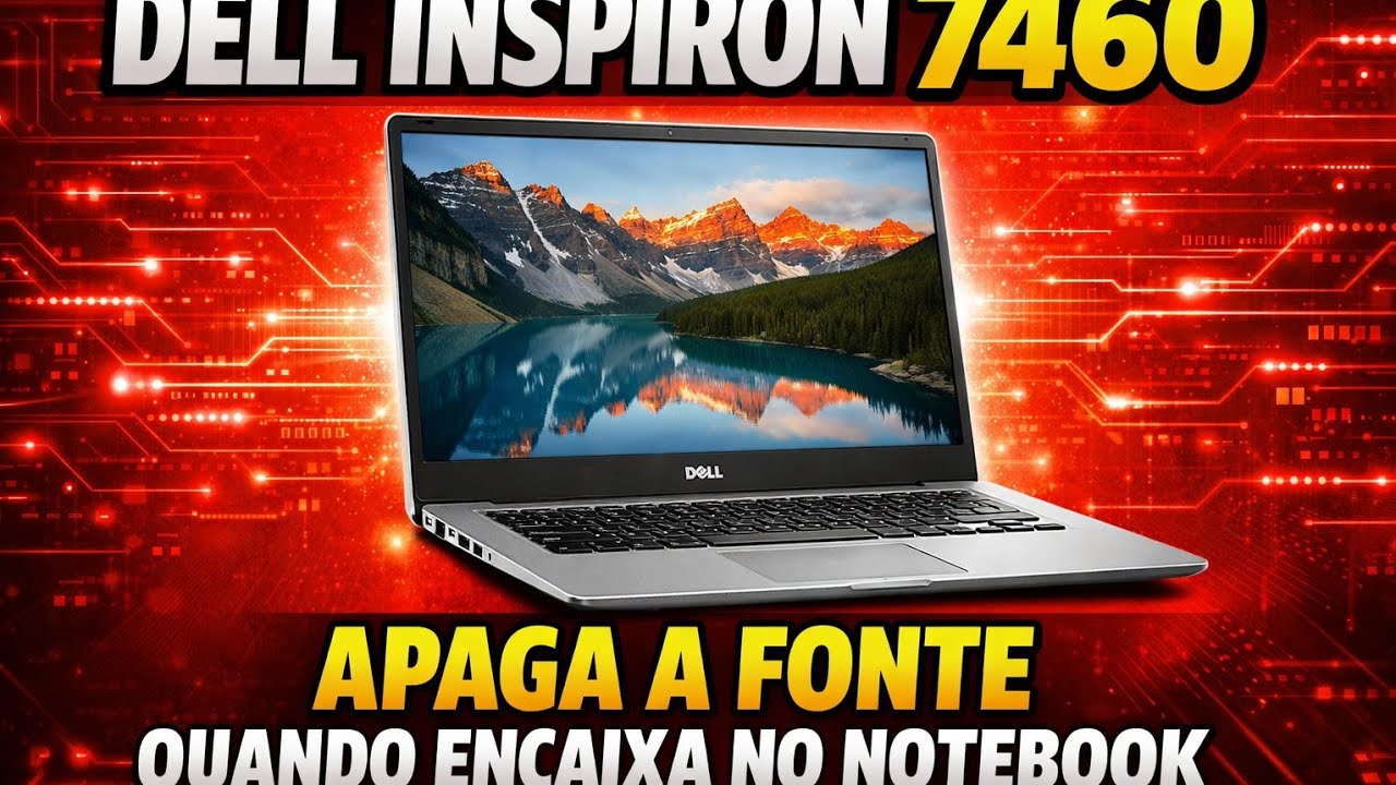 DELL INSPIRON 7460 LED DA FONTE APAGA QUANDO ESPETA A FONTE, MAIS LIGA NA BATERIA.