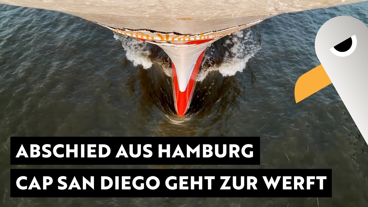 Abschied aus Hamburg: Cap San Diego auf dem Weg in die Werft: Highlights