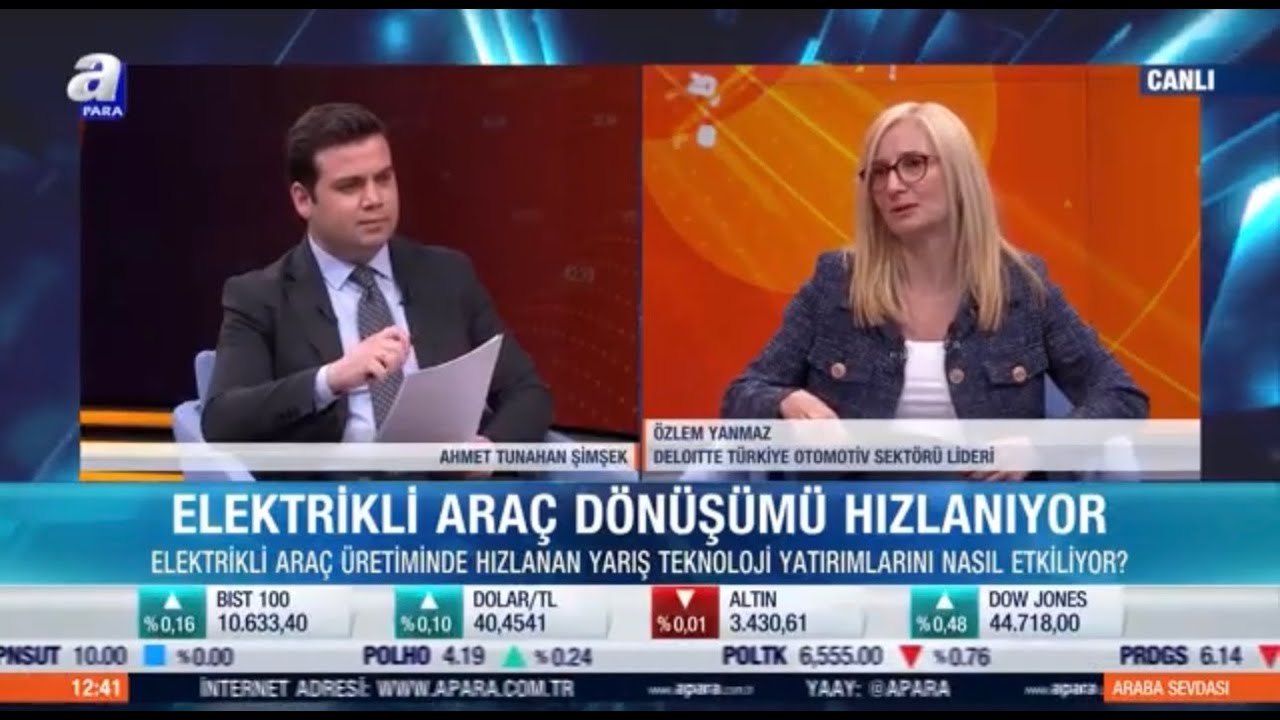 Deloitte Türkiye Otomotiv Sektörü Lideri Özlem Yanmaz A Para TV Araba Sevdası Programı'nda